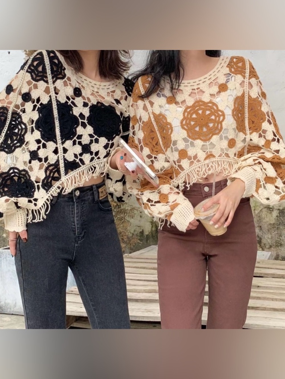 Crochet Fringe Sweater - Picture 3 of 14
